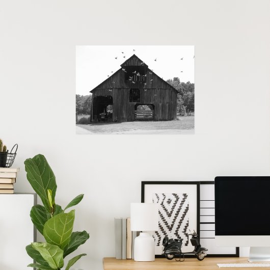 Poster Old barn (Bureau à domicile)