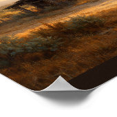 Poster Old barn half-collapsed in sunlight (Coin)