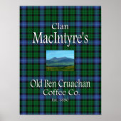 Poster Old Ben Cruachan Coffee Co de Clan MacIntyre. (Devant)