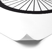 Poster Old bicycle with lamp, flower basket, birds, tree (Coin)