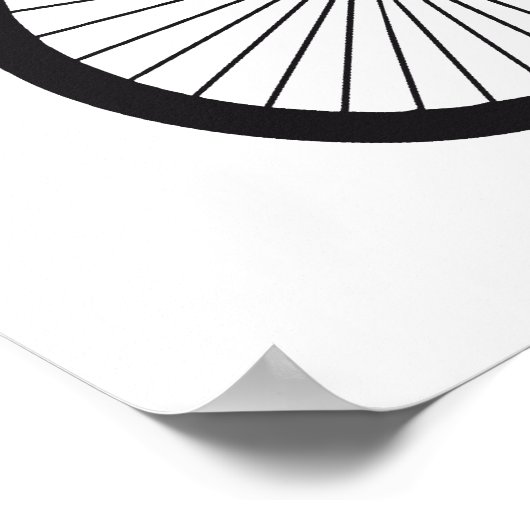 Poster Old bicycle with lamp, flower basket, birds, tree (Coin)