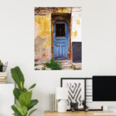 Poster Old Blue Door Mykonos (Bureau à domicile)