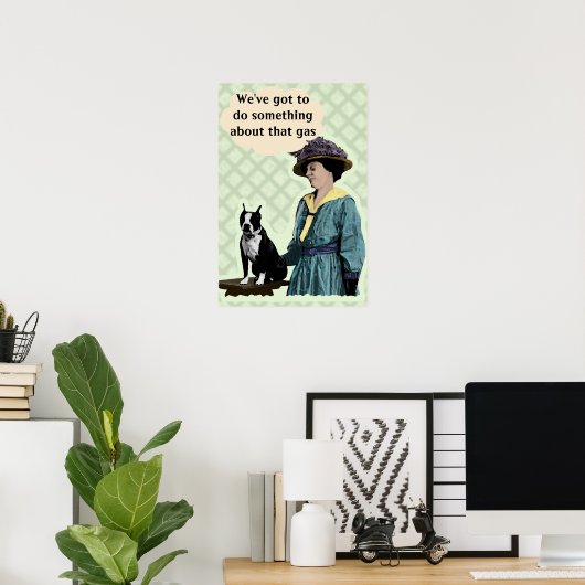 Poster Old BostonTerrier (Bureau à domicile)