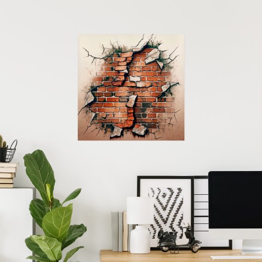 Poster Old Brick (Bureau à domicile)