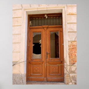 Poster Old broken door, lost place