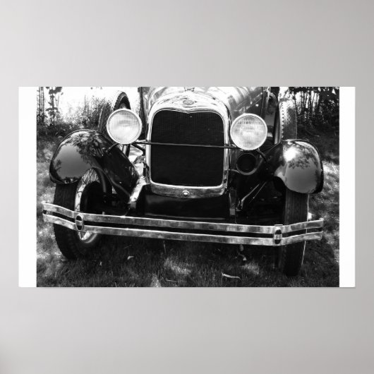 Poster Old Classic Car Front End Grille (Devant)