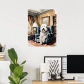 Poster Old English Sheepdog - Chien Art Imprimer (Bureau à domicile)