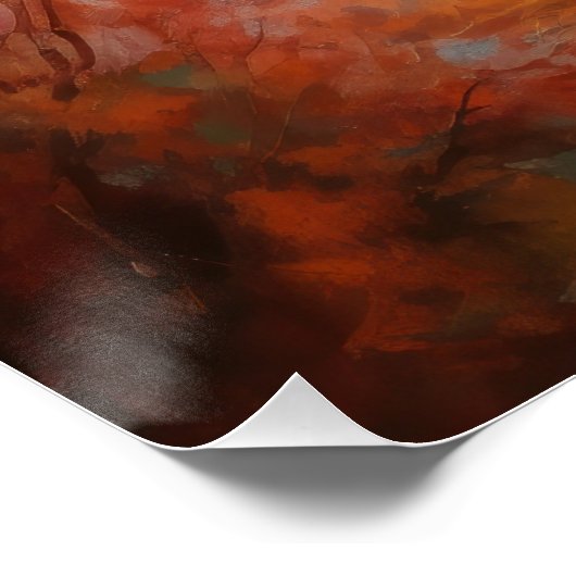 Poster Old English Sheepdog en automne Leaves Fall Inspir (Coin)