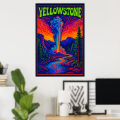 Poster Old Faithful Psychedelique (Bureau à domicile)