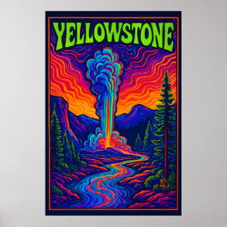 Poster Old Faithful Psychedelique