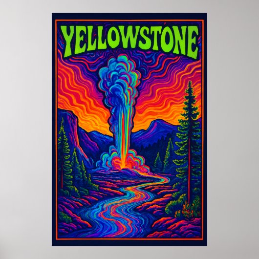Poster Old Faithful Psychedelique (Devant)