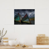 Poster Old fishing boats (Cuisine)