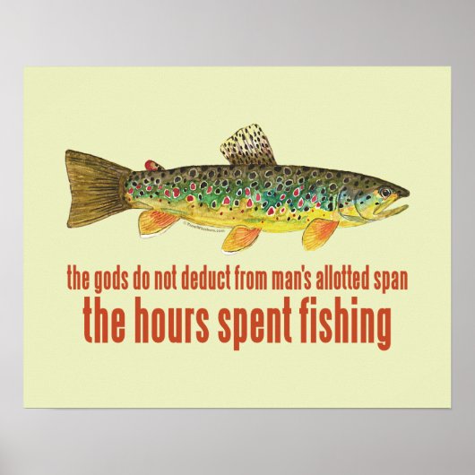 Poster Old fishing saying (Devant)