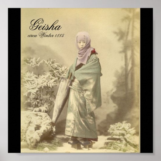 Poster Old Geisha photo vers l'hiver 1885 (Devant)