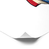 Poster Old Glory Golden Retriever Vintage Shirt 2 (Coin)