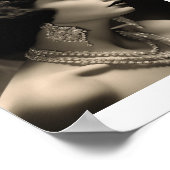 Poster Old Hollywood Glam Brunette Actrice (Coin)