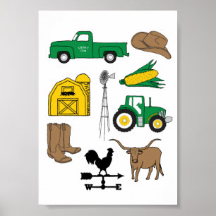 Poster Old Macdonald a une ferme Ma vie agricole pour les