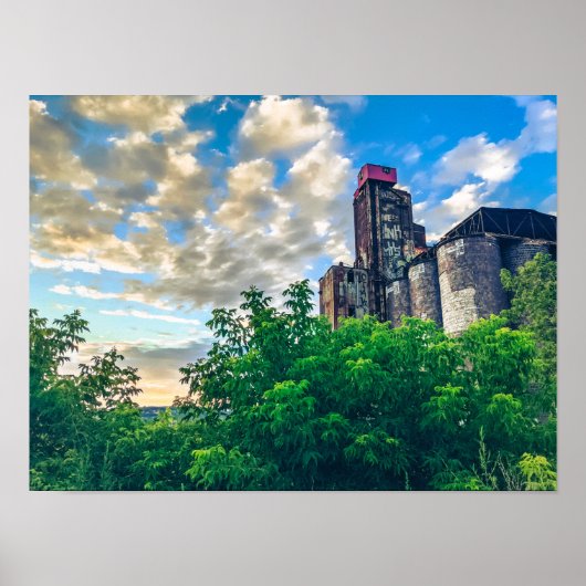 Poster Old Malting Factory in Montreal, Quebec, Canada (Devant)