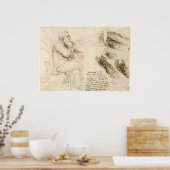 Poster Old Man and Water Sketch par Leonardo da Vinci (Cuisine)
