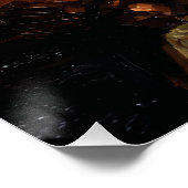 Poster Old Man Hourglass Time Slipping Away Impasto (Coin)