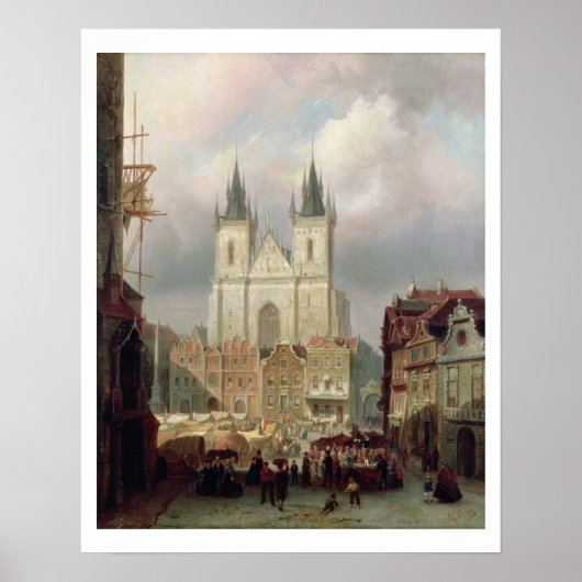Poster Old Market Place at Prague, 1881 (Devant)