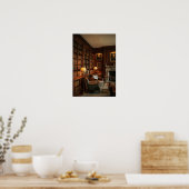 Poster Old Money Library Dark Academia Study Room Decor (Cuisine)