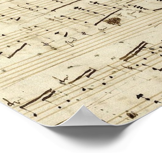 Poster Old Music Notes (Coin)