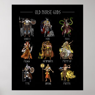 Poster Old Norse Gods