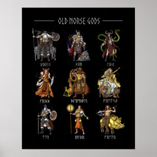Poster Old Norse Gods