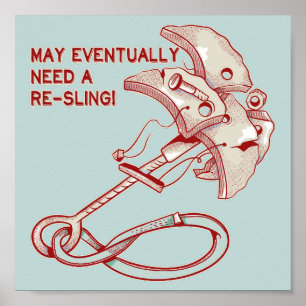 Poster Old Rock escalade cam drôle