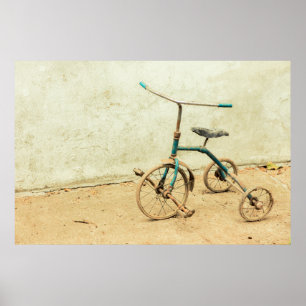 Poster Old Rusty Rickety Tricycle Retro