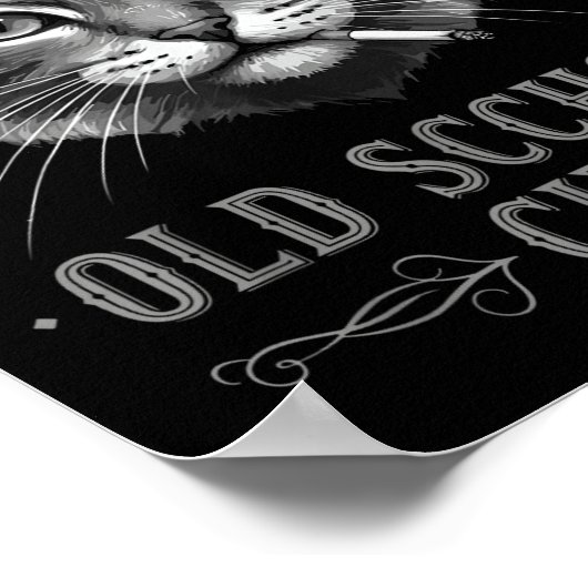 Poster Old Scchool Cult Funny Cat For Cool People And - F (Coin)