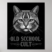Poster Old Scchool Cult Funny Cat For Cool People And - F (Devant)