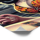 Poster Old School mignonne Goth Girl (Coin)