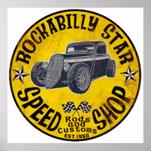 Poster Old school speed shop