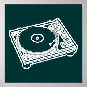 Poster Old School Turntable