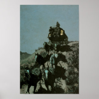 Poster Old Stagecoach of the Plains par Remington Imprime