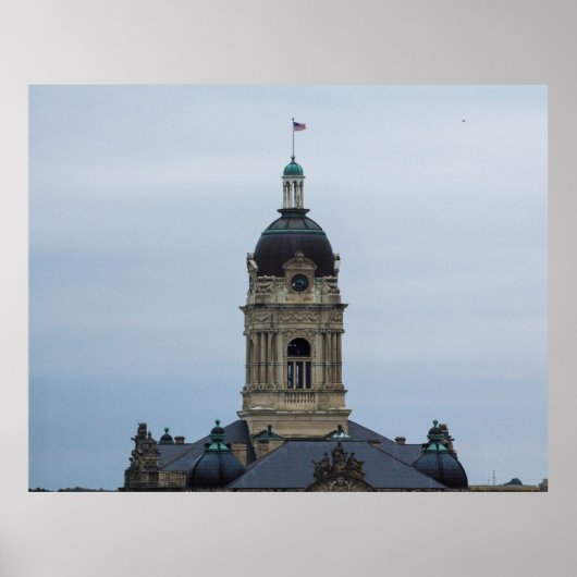 Poster Old Vanderburgh County Courthouse, Evansville, IN (Devant)