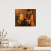 Poster Old War Bonnet par Joseph Henry Sharp (Cuisine)