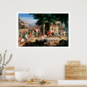 Poster Old West Sunday Morning Mines Art Imprimer l'affic (Cuisine)