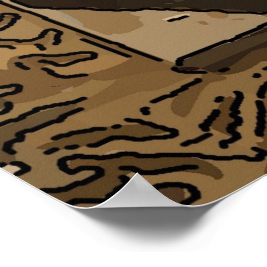 Poster Old Wine Étiquette Ajouter un texte (Coin)