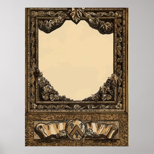 Poster Old Wine Étiquette Ajouter un texte (Devant)