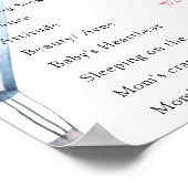 Poster Old Wives Tales Gender Reveve Board (Coin)