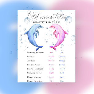 Poster Old Wives Tales Gender Reveve Board