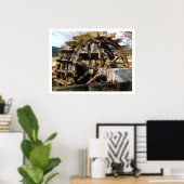 Poster Old Wood Waterwheel (Bureau à domicile)