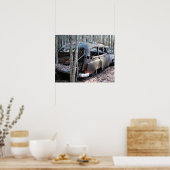 Poster Old Wrecked Station Wagon (Cuisine)