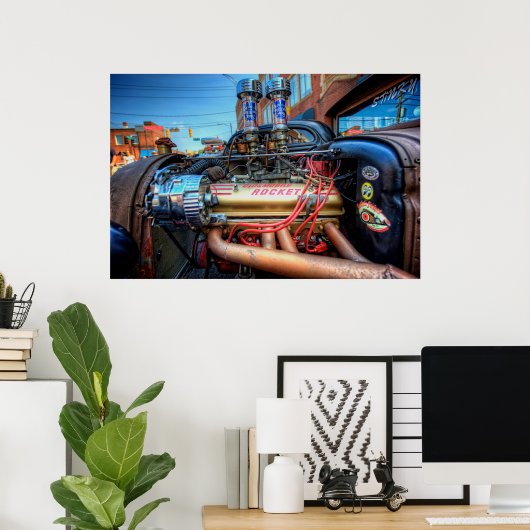 Poster Olds Rocket (Bureau à domicile)