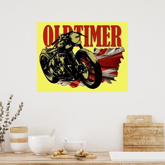 Poster Oldtimer Bobber (Cuisine)
