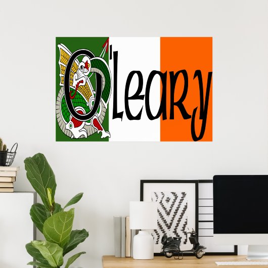 Poster O'Leary Celtic Dragon Imprimer (Bureau à domicile)