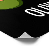 Poster Olive Ewe drôle Amour Pun Dark BG (Coin)